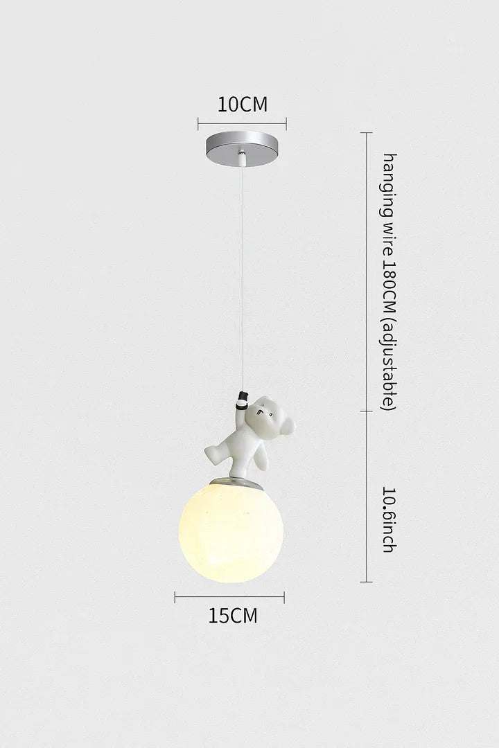 Pendant Kids Room Light with Glowing Light Cartoon Wall Light,