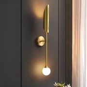 Gold Iron & Glass Wall Light