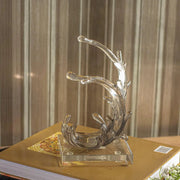 Designer Water Splashing Sculpture | Modern Crystal & Resin Luxury Home Decor Item