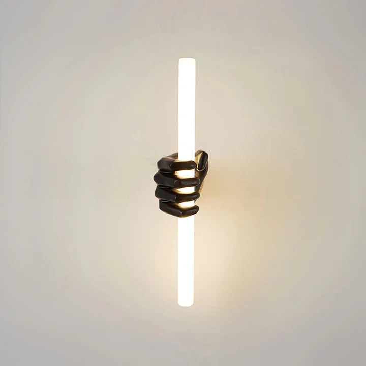 Modern Wall Light with Hand-Holding Tube Design – Creative LED Wall Lamp for Living Room