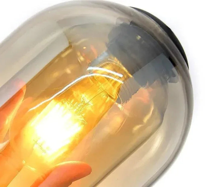 Matte Black Smoky Wall Light/Sconce by Grover Lights