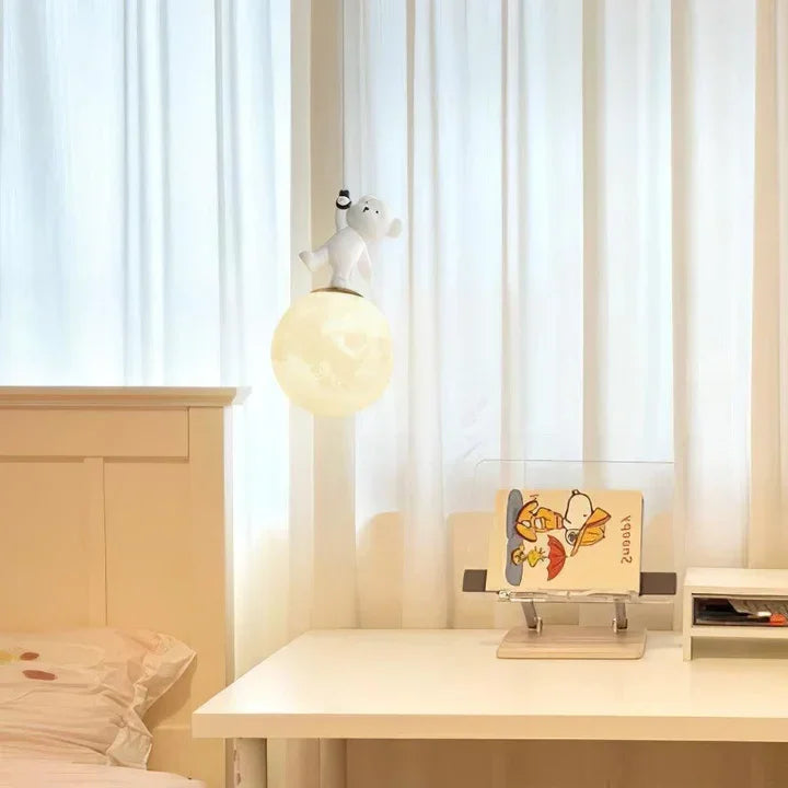 Pendant Kids Room Light with Glowing Light Cartoon Wall Light,