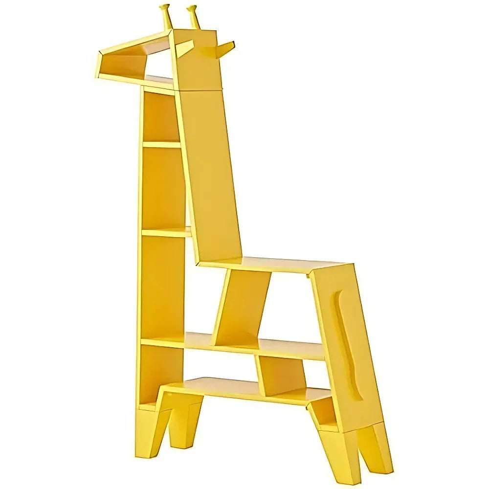 Bookshelf 3-Tier Wrought Iron Desktop Bookshelf Storage Rack for Bedroom, Computer Desk