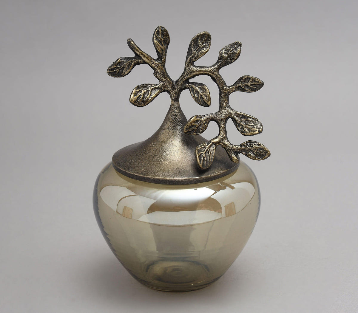 Antique Leaf Cotton Jar | Designer Home Decor Item