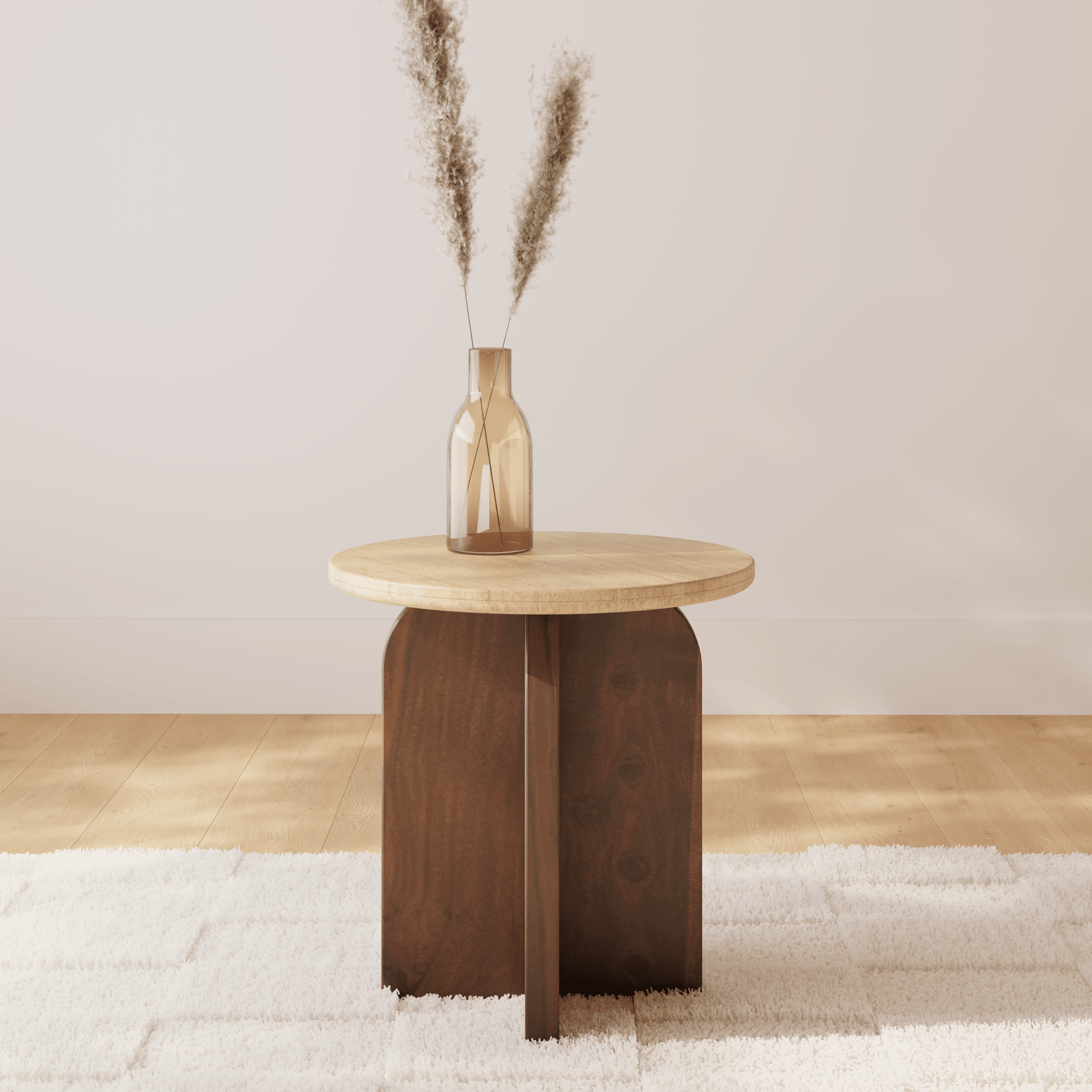 Rome Side Table/ End Table | Wooden Center Table for Living Room | Sofa Side Table