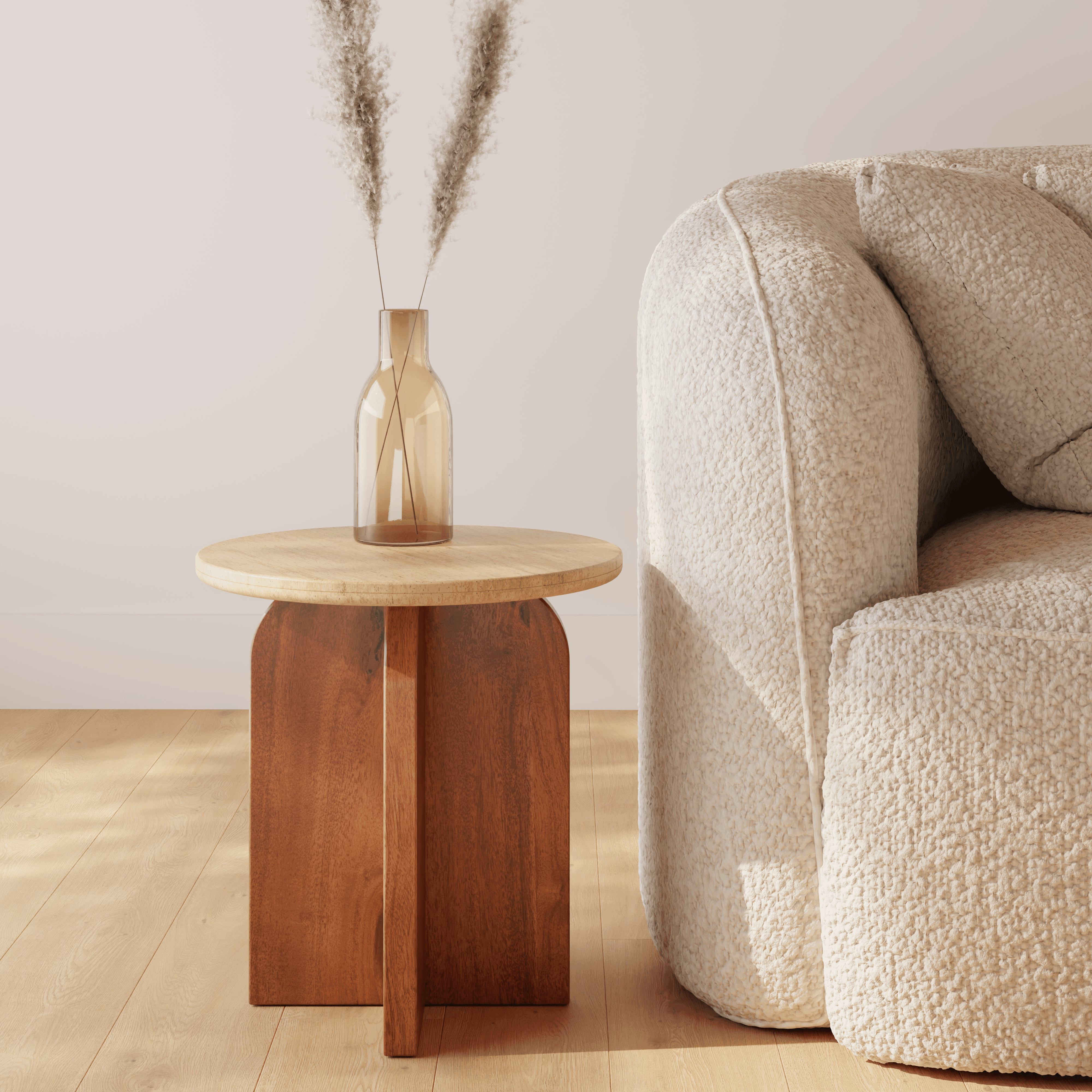 Rome Side Table/ End Table | Wooden Center Table for Living Room | Sofa Side Table