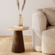 Rome Acacia Wood Side Table for Living Room| End Table For Home Decoration