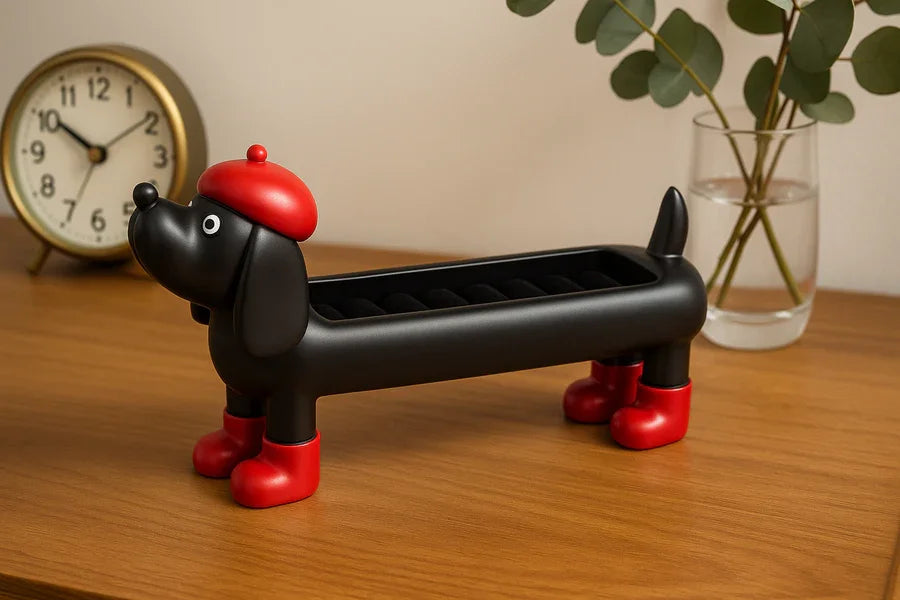 Resin Dog-Shaped Ring Organizer |,Jewelry Holder for Rings