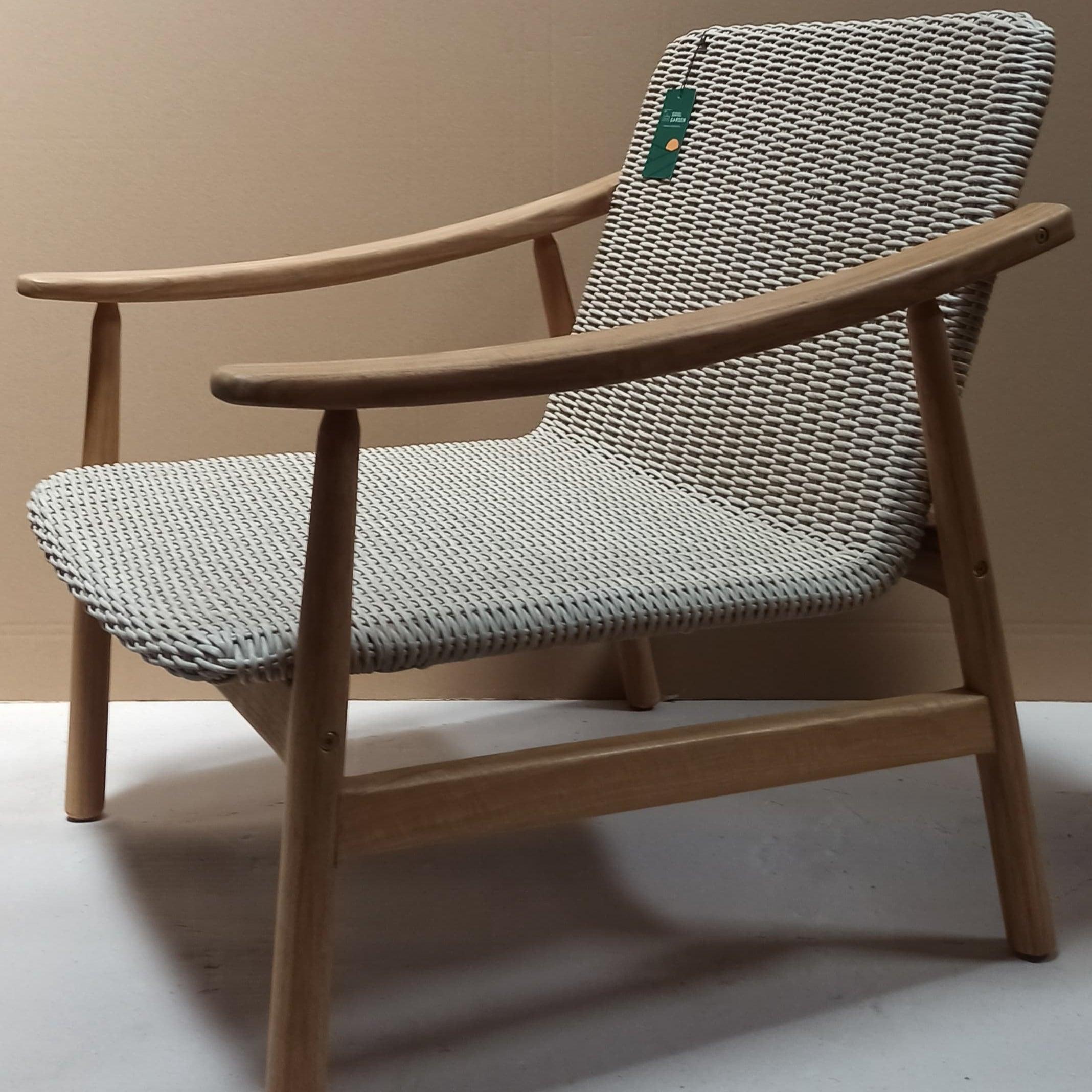 Malta Lounge Chair | Luxury Teakwood & Rattan Arm Chair for Living Room