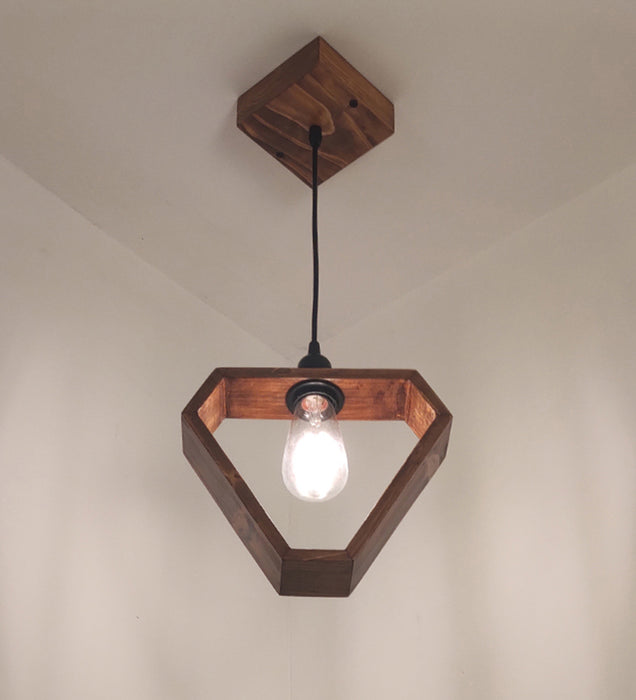 Clark Brown Wooden Single Hanging Light | Pendant Lamp