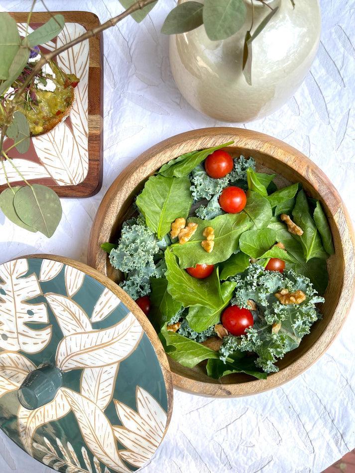 Round Wooden Canister | Box Casserole For Kitchen