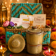 Green Chai & Diya Diwali Gift Basket