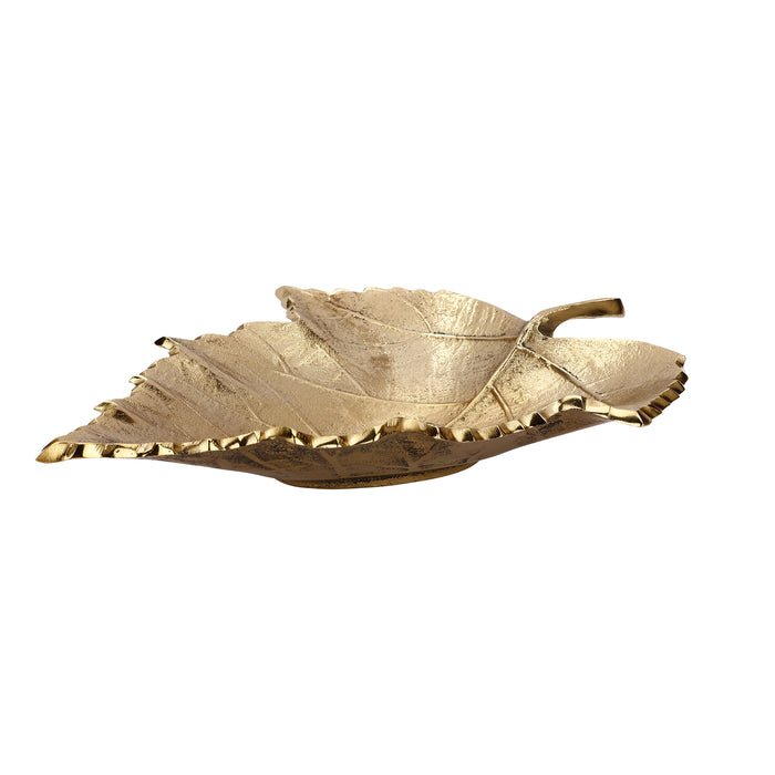 Gold Serving Tray Platter | - Maple Leaf