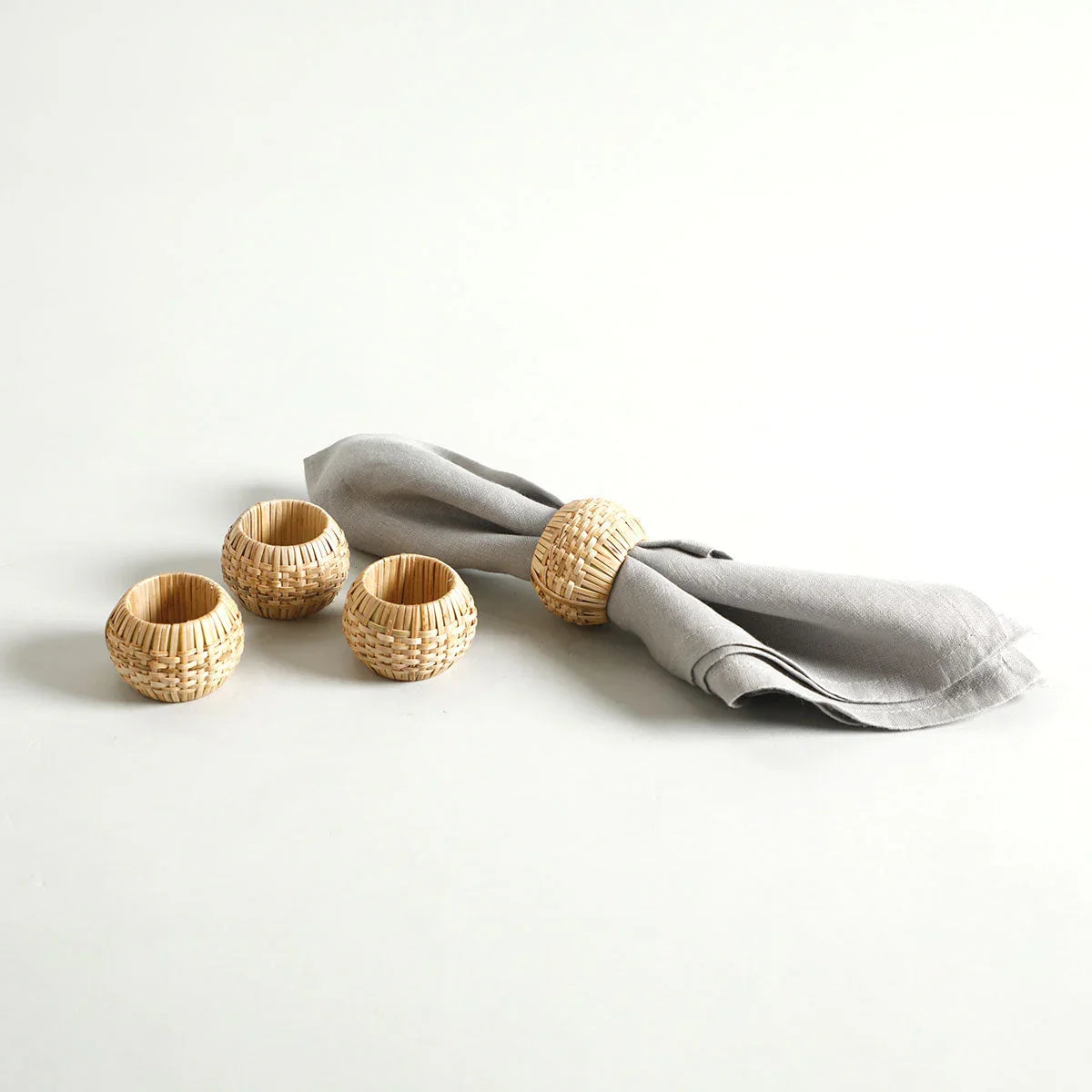 Ceon Napkin Ring Set of 4 | Rattan
