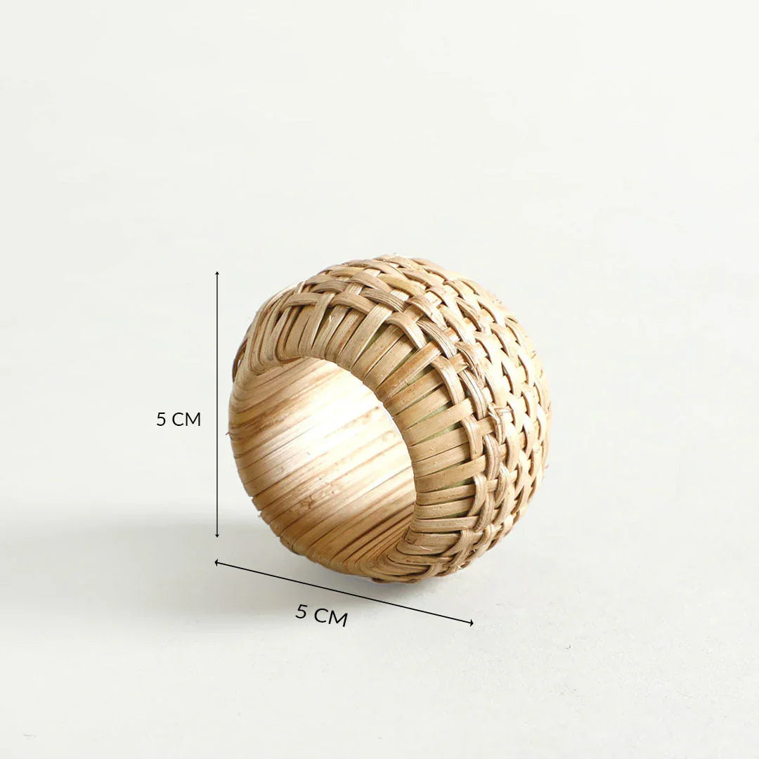 Ceon Napkin Ring Set of 4 | Rattan