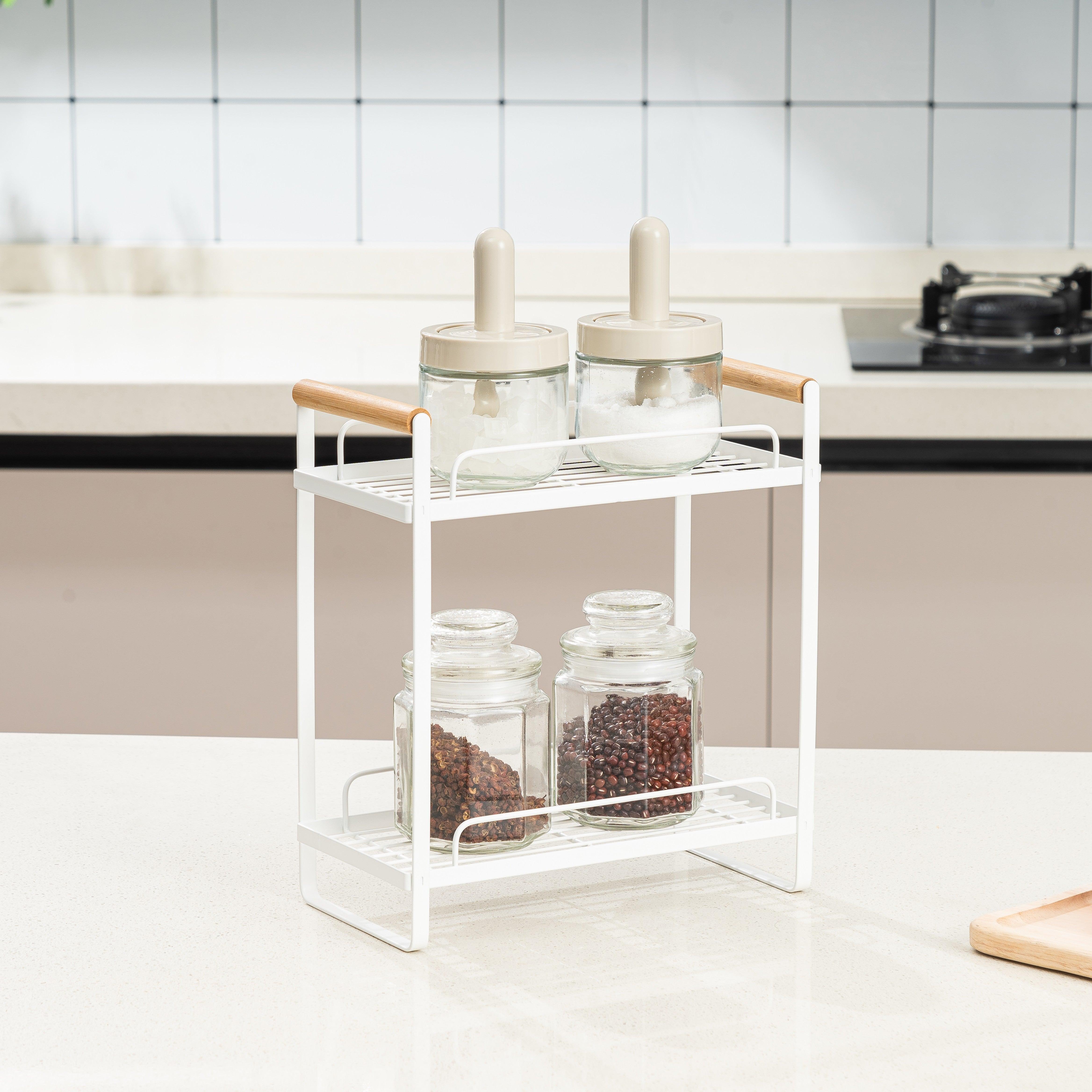 2-Tier Countertop Organizer Rack | Kitchen Organizer Spice Rack | Kitchen Storage Racks