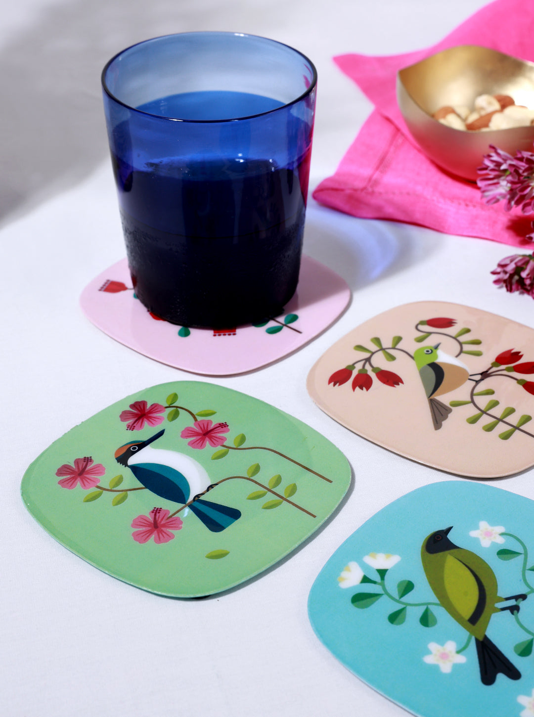 Frost & Feather Coaster Set