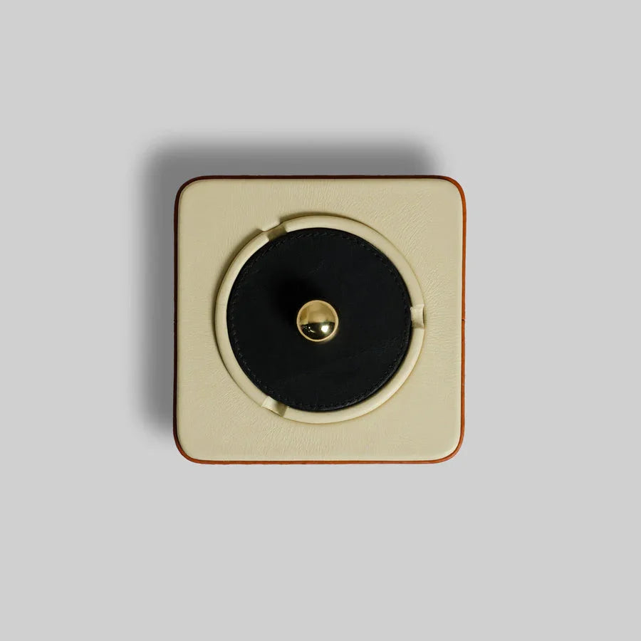 Leather Ash Tray | Beige, Brown, Black