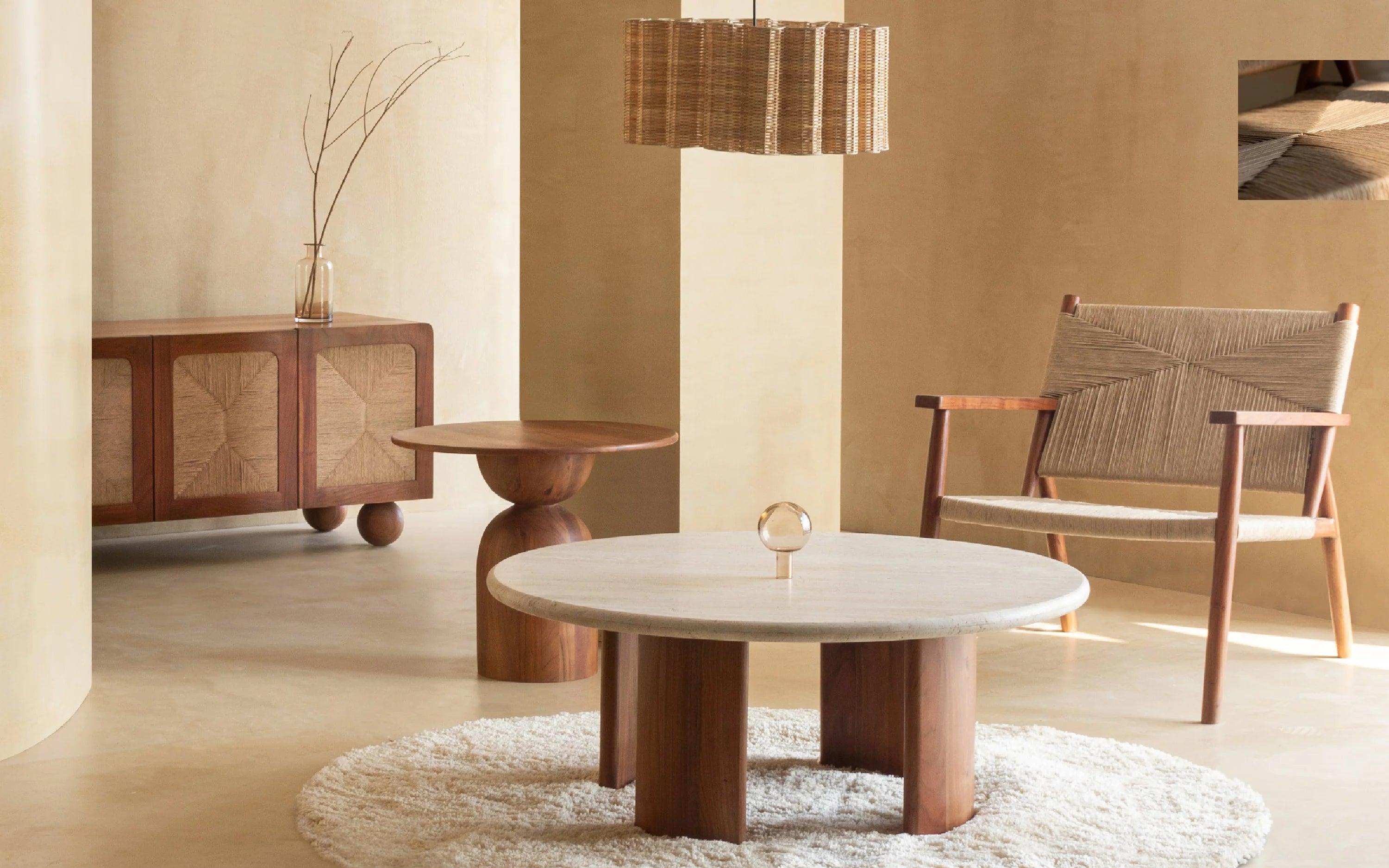 Abacus Coffee Table | Wooden Center Table For Living Room | Acacia Wood Tea Table