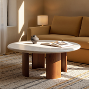 Abacus Coffee Table | Wooden Center Table For Living Room | Acacia Wood Tea Table
