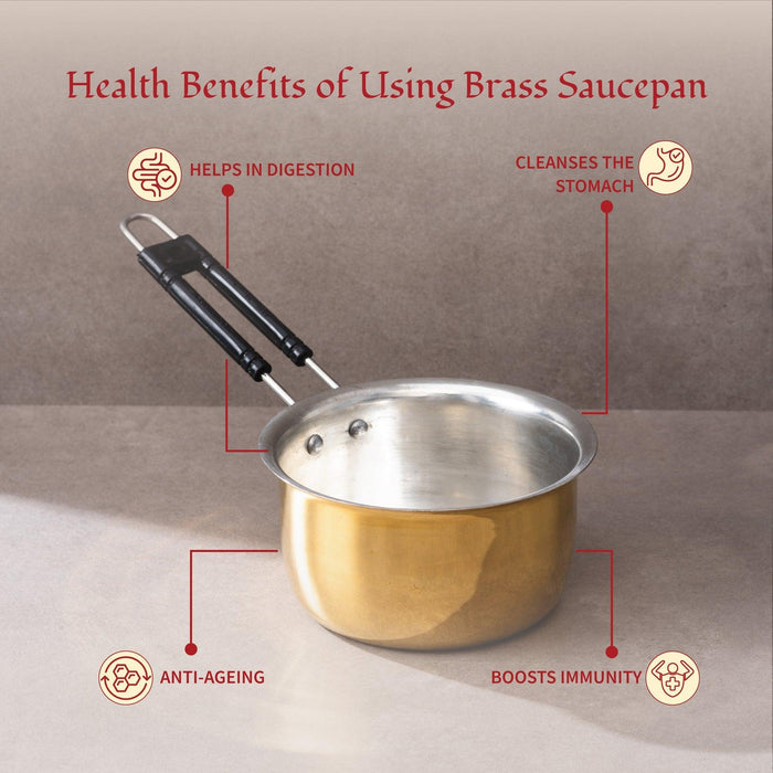 Brass Saucepan for Cooking | Tea Pan & Milk Pan | Sauce Pot, Cookware