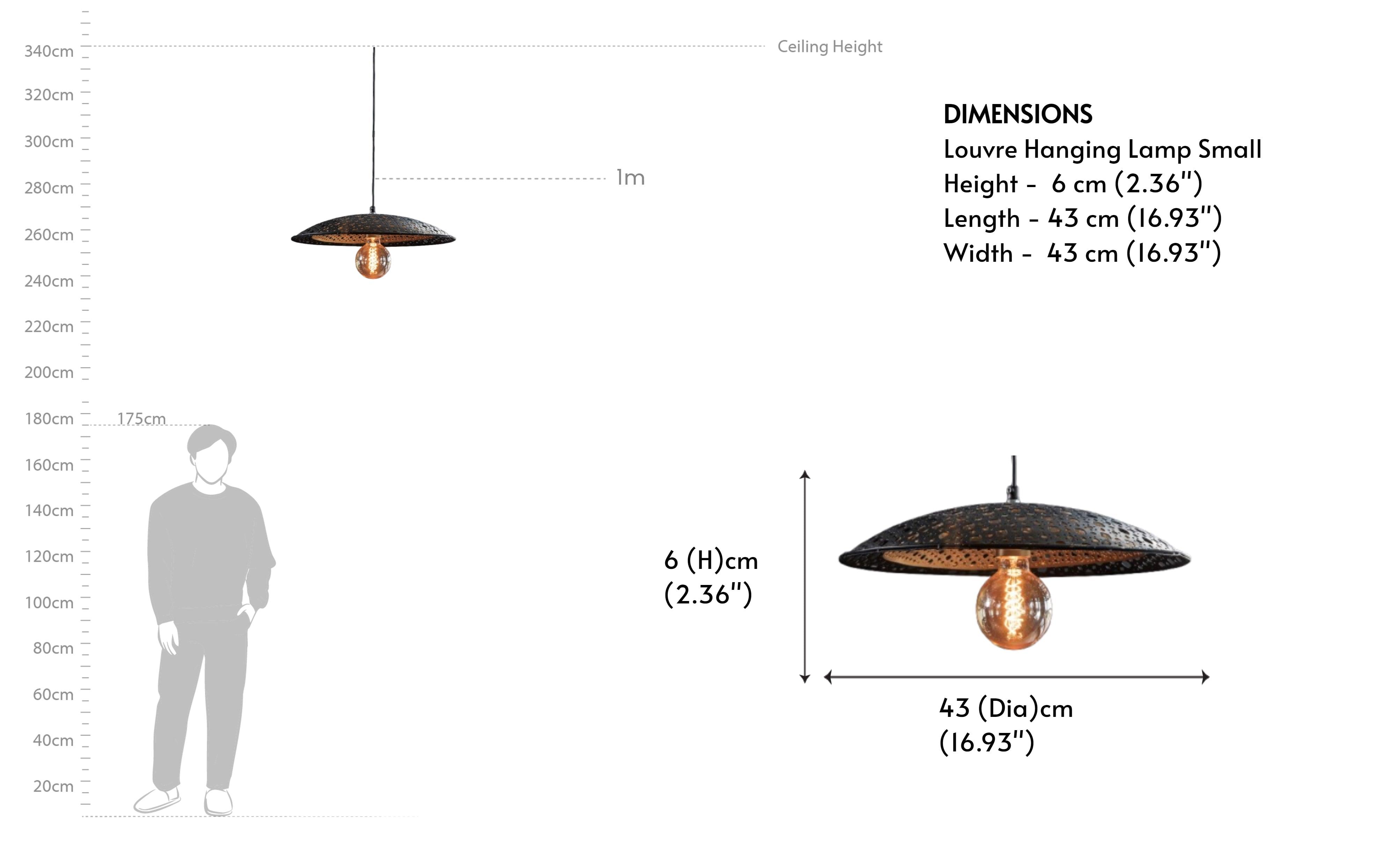 Louvre Hanging Lamp Small