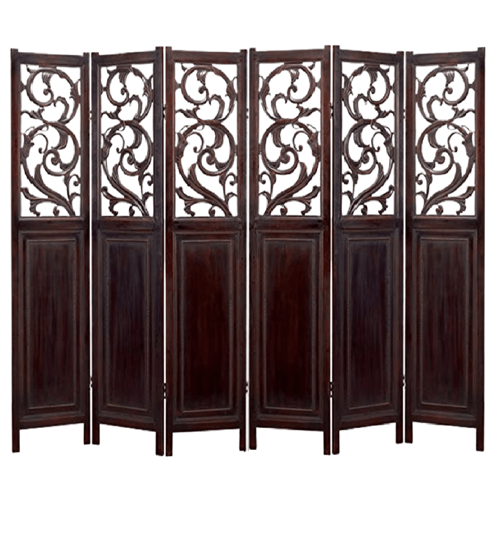 Mango Wood Frame & MDF Jali Folding Room Separator