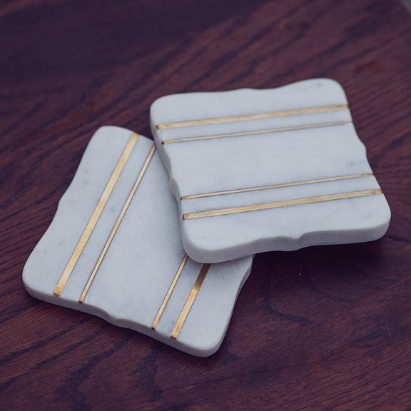 Marble Bracket Coaster (Set of 2)