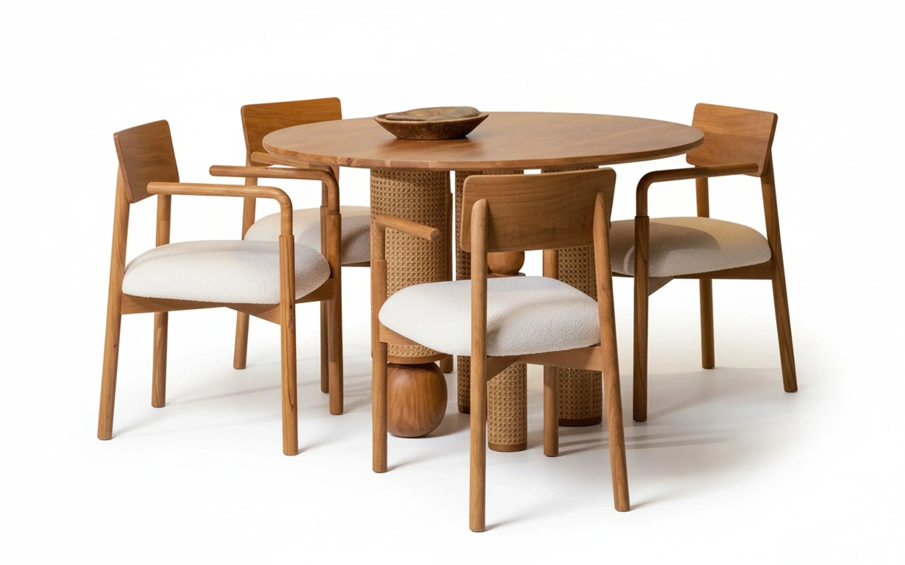 Andaman 4 Seater Round Dining Table Set