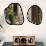 Amoeba Teakwood Wall Mirror | Decorative Wall Mirror | Aesthetic Mirror for Living Room