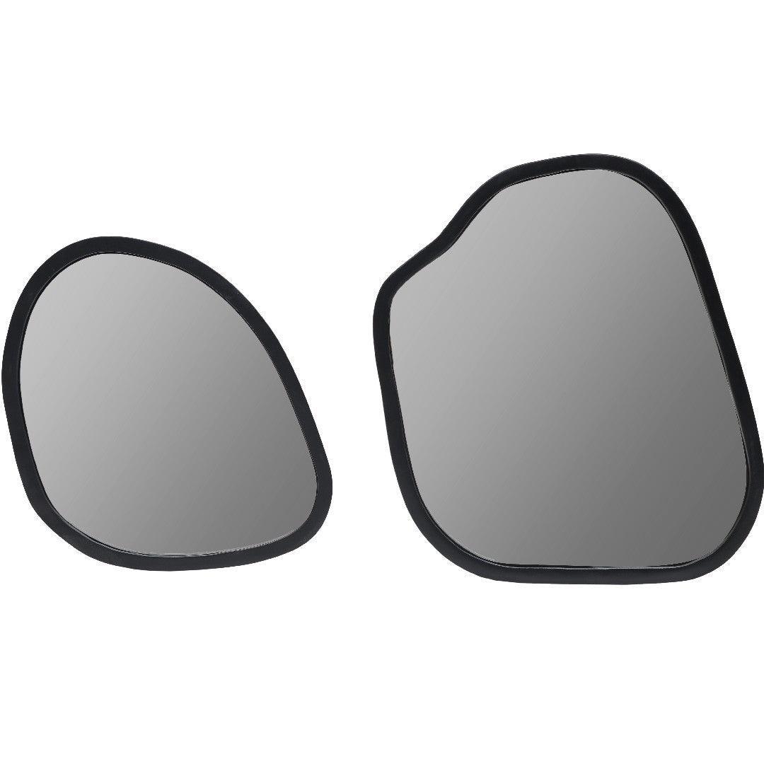 Amoeba Teakwood Wall Mirror | Decorative Wall Mirror | Aesthetic Mirror for Living Room