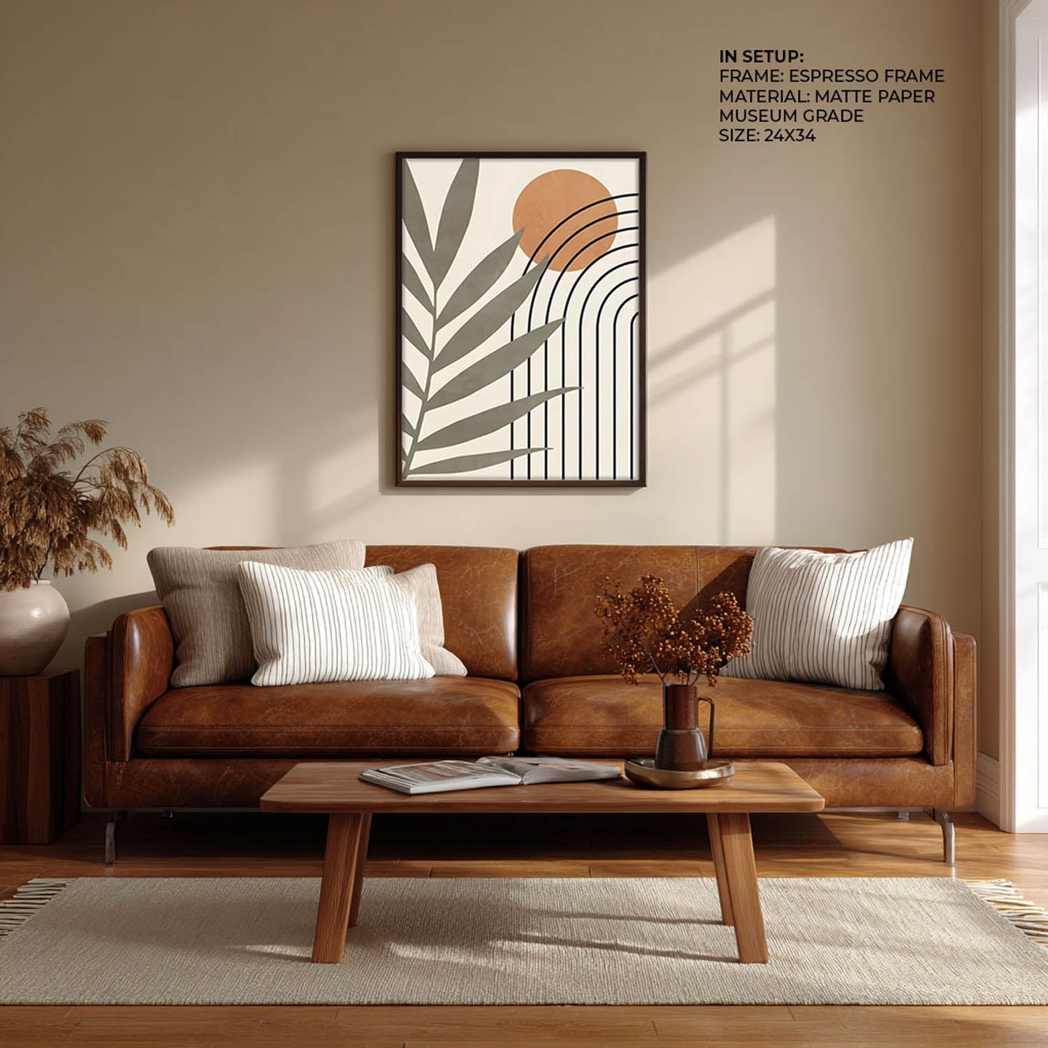 Sunlit Leaves Wall Painting