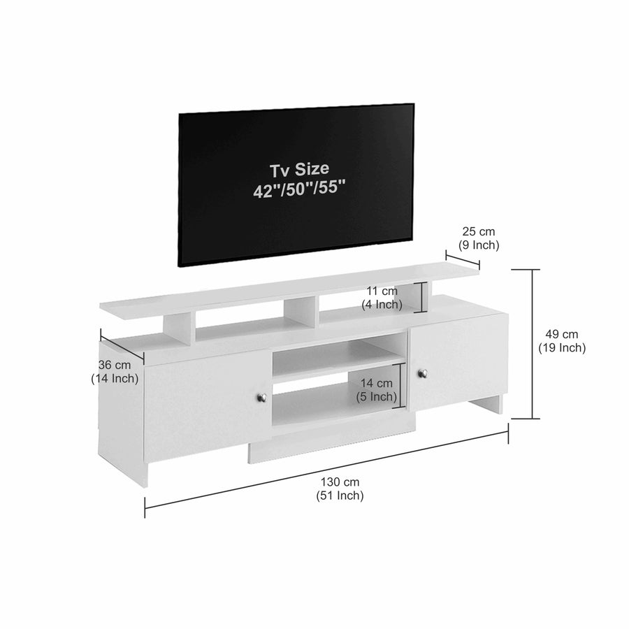 TV Unit for 55 Inch TV with Storage - Kashvi