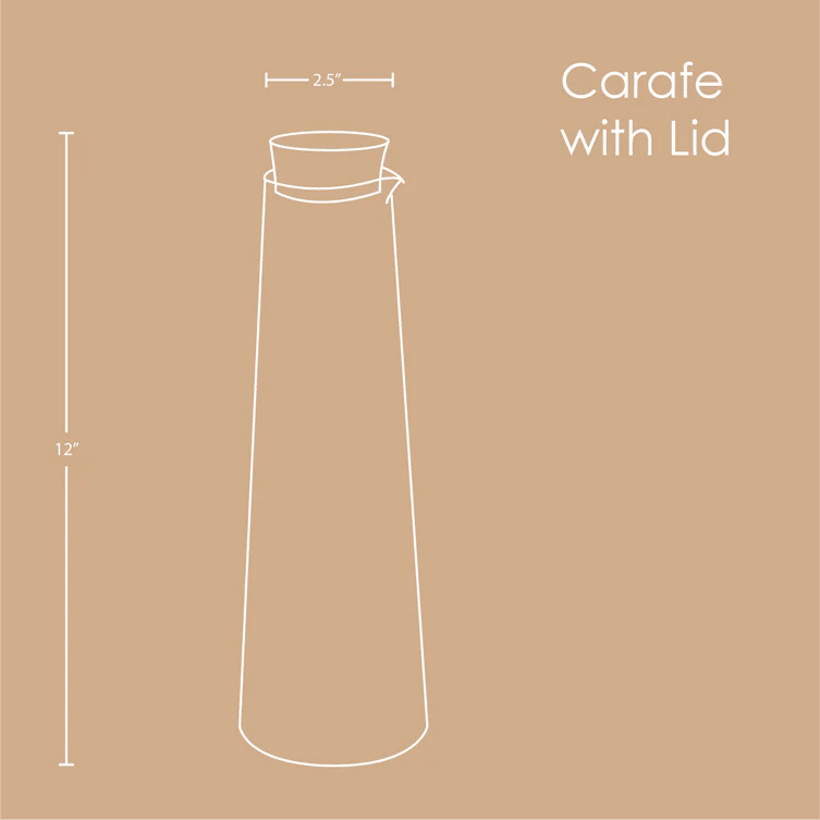 Transparent Glass Water Bottle with Cork | Carafe with Lid For Kitchen & Serveware