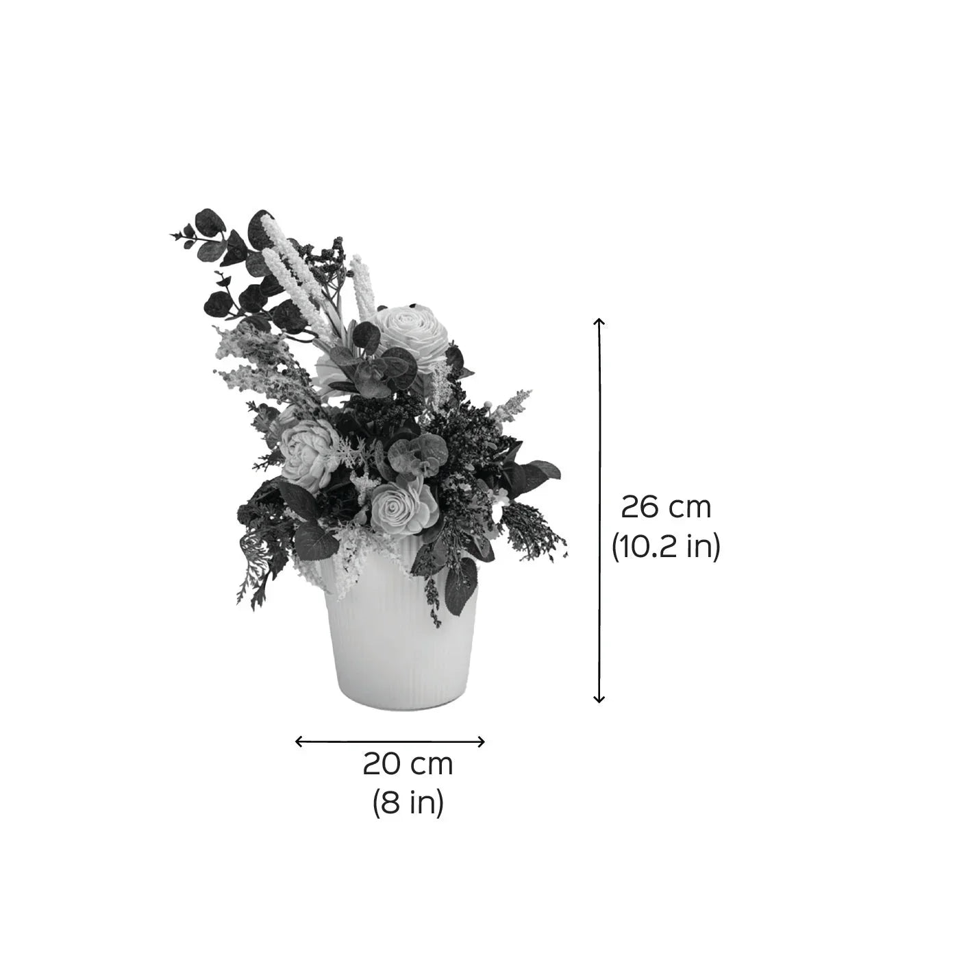 Flower Pot And Solawood Arrangment