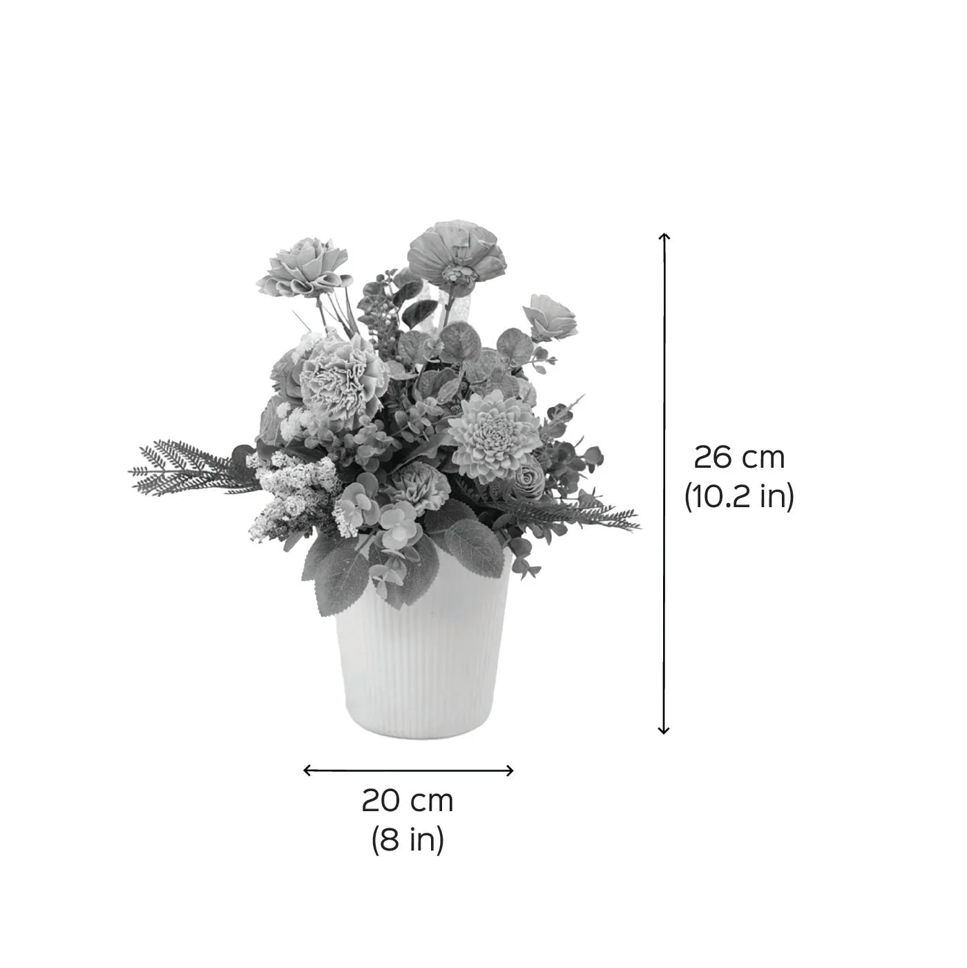 Flower Pot And Solawood Arrangement