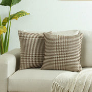 Karakoram Cushion Covers In Dark Brown Colour