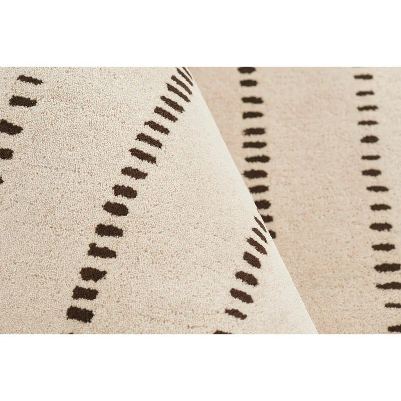 Greige Rug 100% Wool - Floor Covering