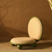 Metal Prayer Low Seating Chair | Designer Chair for Home Temple & Sacred Spaces