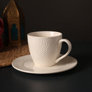 Chevron Cup & Saucer Set of 6