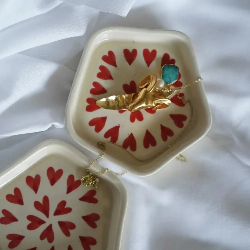 Stoneware Heart Tray
