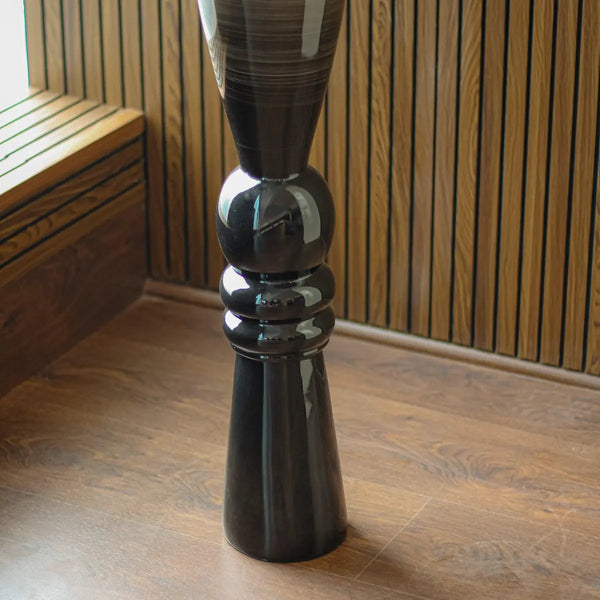 Trumphet Brushed Slate Flower Vase
