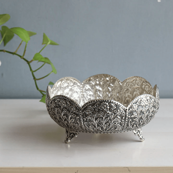 Handmade Silver Urli (Set of 2)