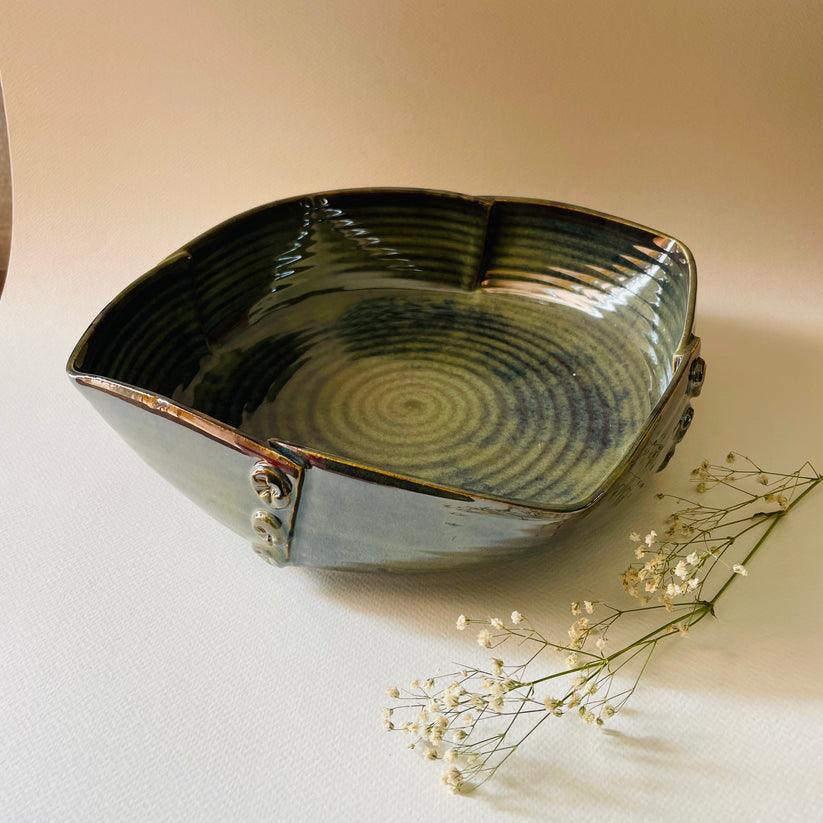 Azure Serenity Serving Bowl | Olive
