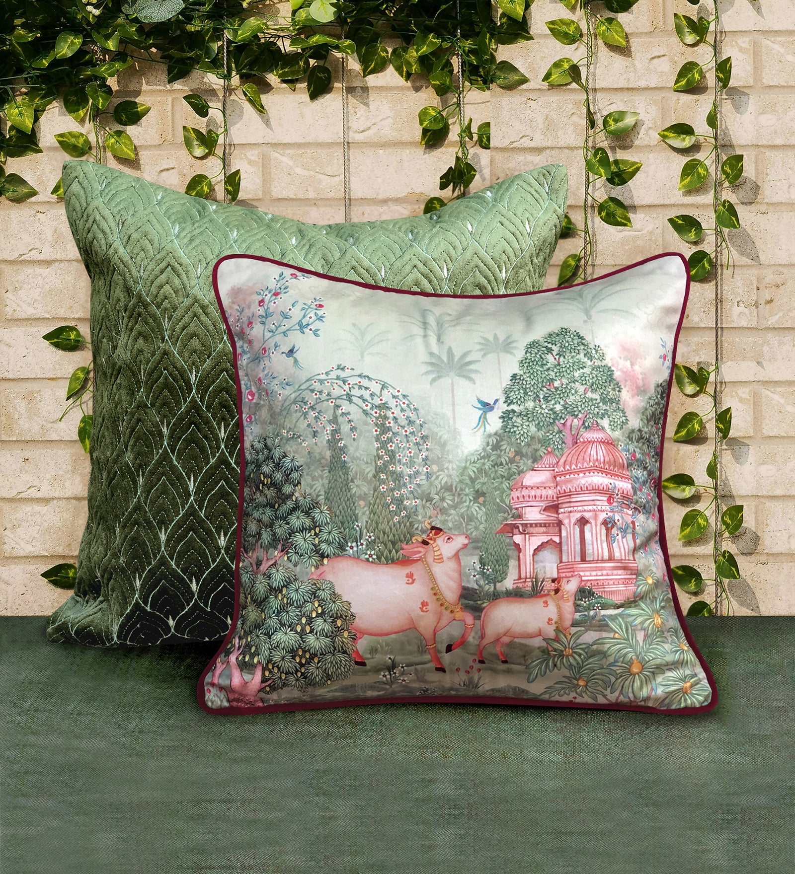 Preetier Pichwai Cushion Cover – 16 x 16
