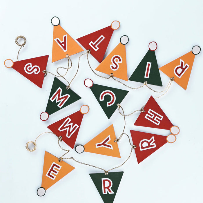 Merry Christmas Bunting | Festive Xmas Banner for Home or Party Decor