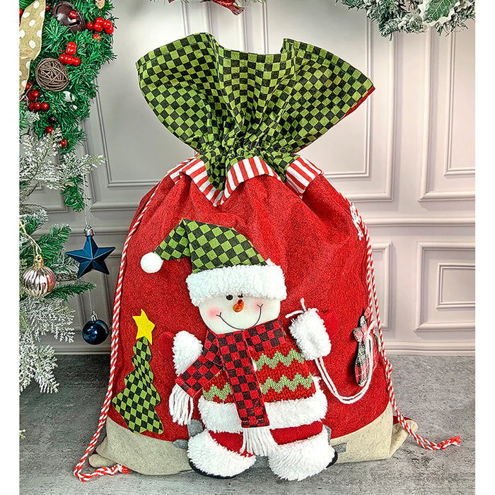 Knitted Christmas Sack for Christmas Gifts and Home Décor