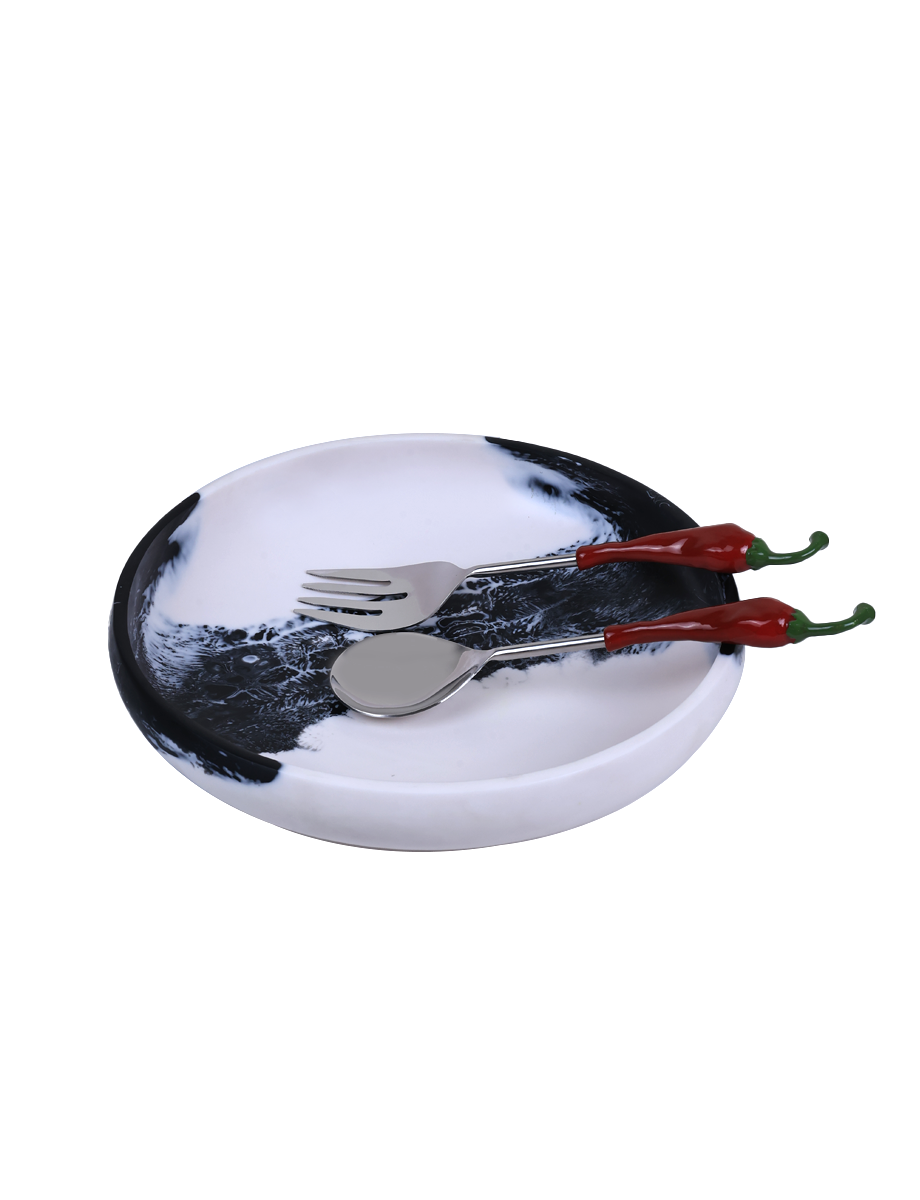 Yin Yang Salad Server Duo