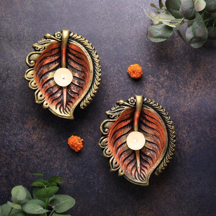 Large Peepal Diya Set of 2