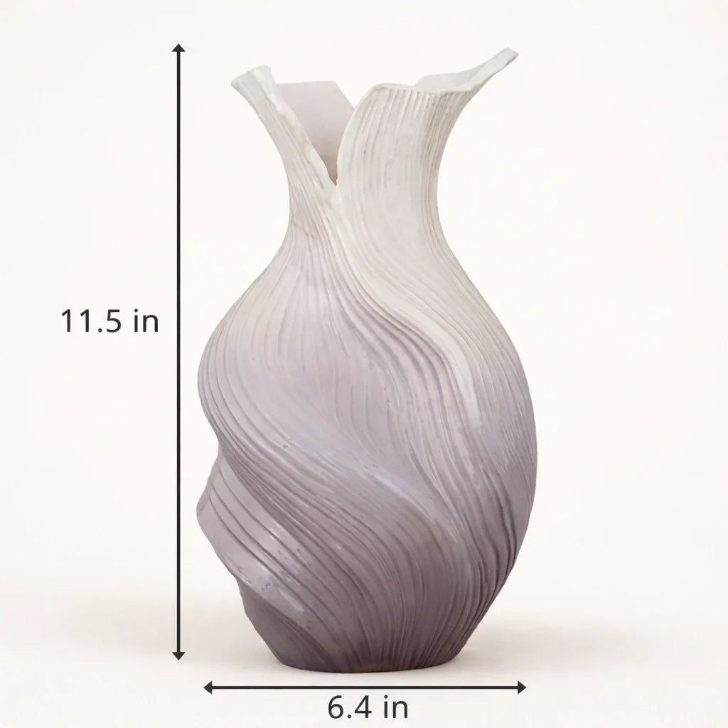 Ivora Whisper Modern Sculpted Iron Vase – Contemporary Decorative Tabletop Accent